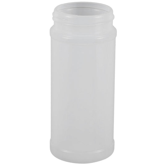 16oz Natural HDPE Spice Bottle, Label Panel, (63-485)